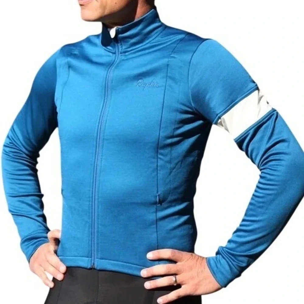 Rapha Team Sky Training Winter Jersey Mens L Full Zip Cycling Jacket Merino Wool